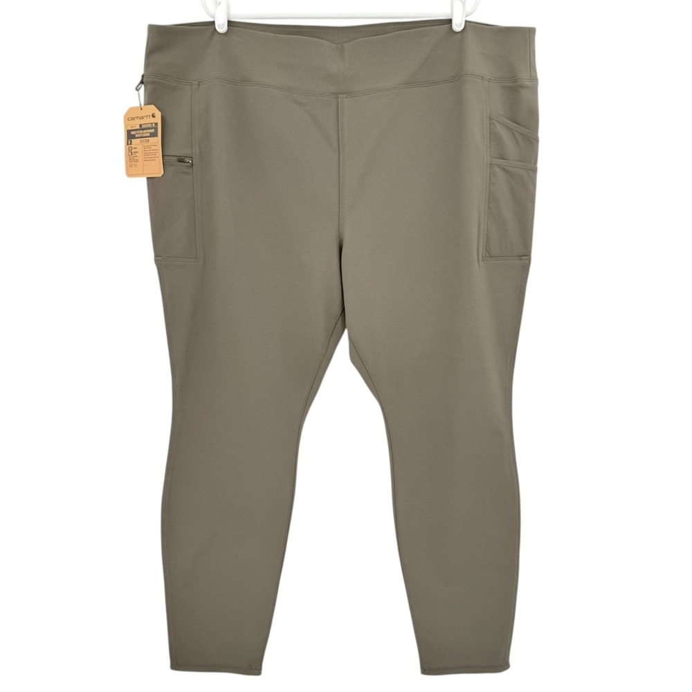 Carhartt Women Force Fitted Lightweight Olive Utility Legging 3X 24W-26W NWT